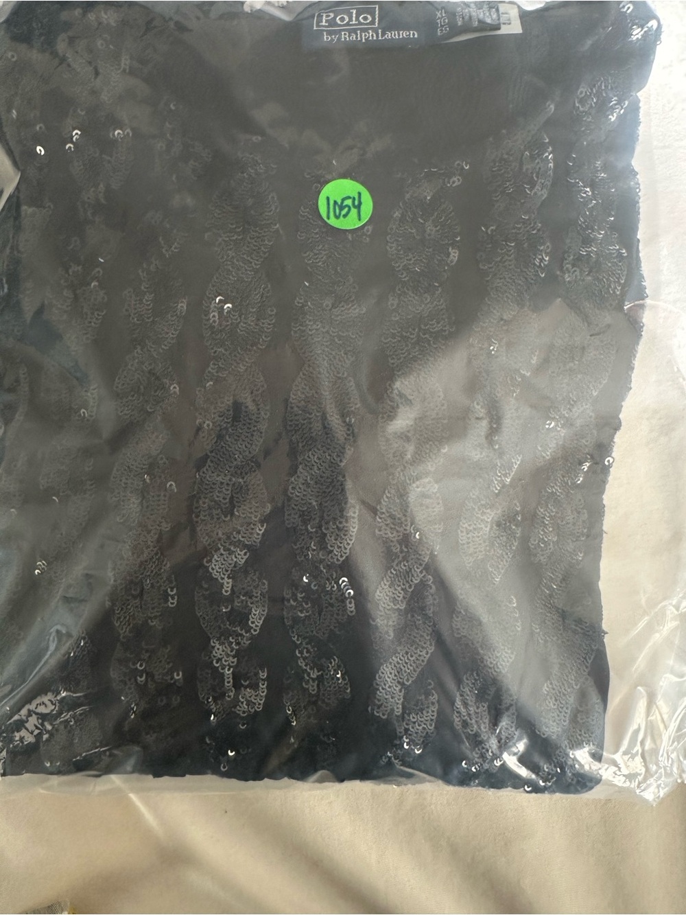 Polo Ralph Lauren Cable Sequin Long Sleeve Bodysuit black size XL - Picture 13 of 13